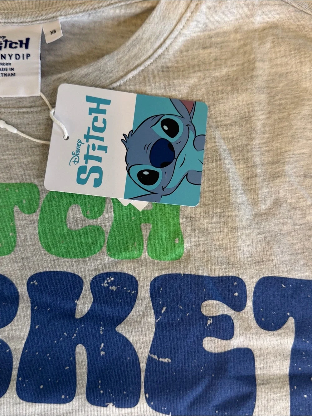 Disney Stitch x Skinny Dip Nightshirt Pajamas Women's Size XS Gray NEW - Picture 3 of 11
